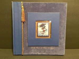 Abschlussalbum Mappe blau Samt "Hold Fast to Your Dreams" neue Jahreszeiten - Bild 1 von 7