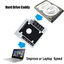 SATA 9.5MM 2ND HDD SSD HARD DRIVE CADDY CASE FOR UNIVERSAL LAPTOP CD / DVD-ROM