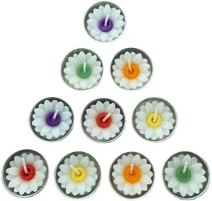 White Daisy Flower Candles Scented Tea Lights Aromatherapy Relax Candles for Bi - Picture 1 of 7