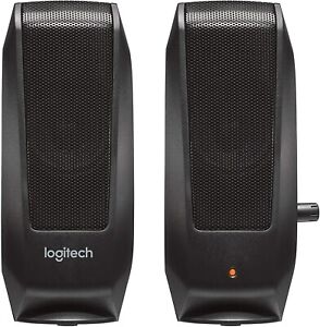 Logitech S120 - 4.4 Watt - 2.0 Stereo Speakers Black (980-000309) For PC and Mac