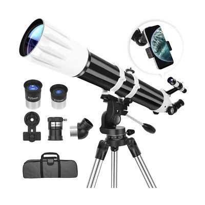 Telescope, 90mm Aperture 900mm Astronomical Refractor Telescope for Adults Hi... - Изображение 1 из 4