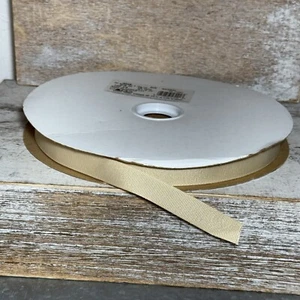 Grosgrain Ribbon Solid 3016 825 NATURAL Width: 5/8 Inch | Length: 100 Yards - Picture 1 of 12