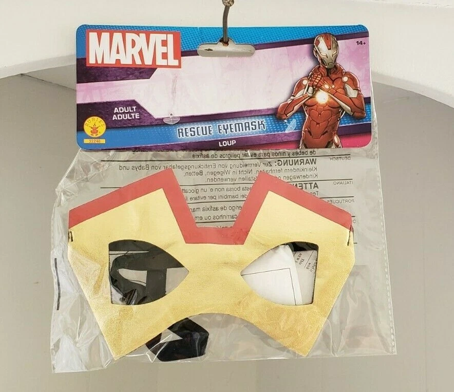 Marvel Super Hero Adult Eye Mask Costume Accessory Rescue Iron Man Halloween  - Image 1 of 4