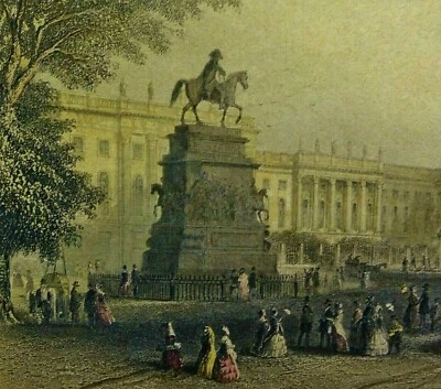 Berlin - DIE UNIVERSITÄT - um 1840 kolor Stahlstich gez. & sculp Alexander Carse - Bild 1 von 4
