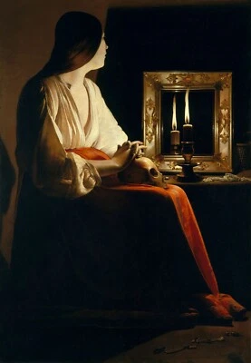 The Penitent Magdalene | Georges de La Tour | 1640 Renaissance Biblical Print - Image 1 of 4