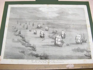PANORAMIC VIEW BALTIC FLEET AT SPITHEAD FROM ILLUSTRATED NEWS C1855 VGC - Picture 1 of 1