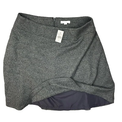 Falda Ann Taylor LOFT línea A gris jaspeado tiro medio carrera mujer talla 8 nueva con etiquetas 70026 Foto 1 de 4