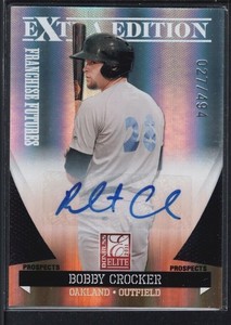 BOBBY CROCKER 2011 DONRUSS ELITE EXTRA RC AUTOGRAPH SP AUTO #027/494
