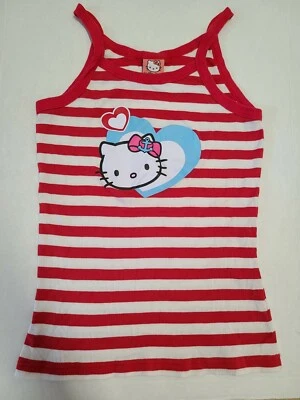 Vtg Licensed Sanrio Hello Kitty Shirt Stripes Red & White A Classic Sized XL - Image 1 of 4