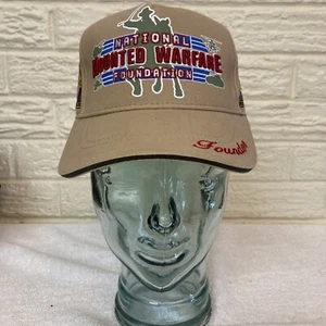 NMWF National Mounted Warfare Foundation Beige Cap Strapback Embroidered NEW! - Picture 1 of 5