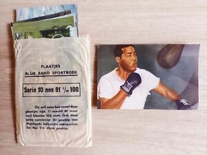 Joe Louis Boxing '54 Blue Band Sportboek Complete Packet 10 Cards Rugby Fencing