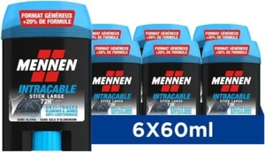 Lot 6 Déodorants Mennen INTRAÇABLE 72H Anti Traces Sans Alcool 6 x 60ml - Picture 1 of 6