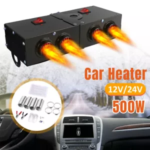 500W DC 12V Car Heater Truck Heating Cooling Fan Defroster Demister Air Purifier - Picture 1 of 14