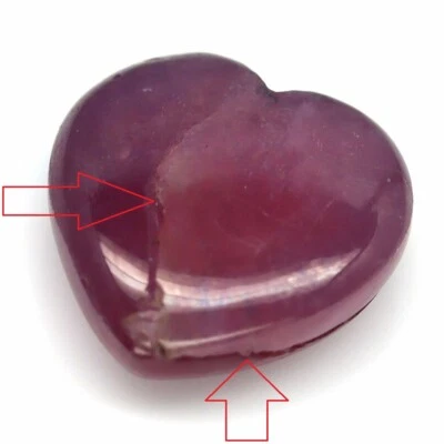 Shola Genuine 40.27 Ct Natural Red Pink Ruby with Large Crack from Madagascar - Image 1 of 3