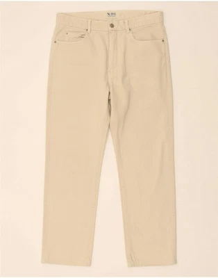 NINO CERRUTI Mens Straight Jeans W34 L29 Beige Cotton CH04 - image 1 of 4