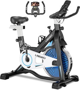 LABGREY Exercise Bike Indoor Cycling Bike Stationary Cycle Bike with Heart Rate - Picture 1 of 11
