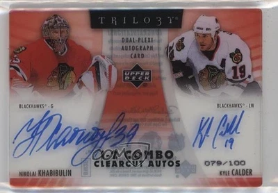 2006 Trilogy 1-2 Combos Clearcut /100 Nikolai Khabibulin Kyle Calder #C2-CK Auto - Image 1 of 2
