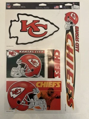 Kansas City Chiefs NFL Fútbol Wincraft Multiuso 5 Calcomanías Individuales Casco Foto 1 de 4