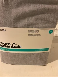 Room Essentials Easy Care Full Sheet Set Gray - Picture 1 of 5