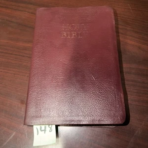 1992 Holy Bible KJV LARGE Print Reference Edition Red Letter  336 BG GENUINE LEA - Picture 1 of 11