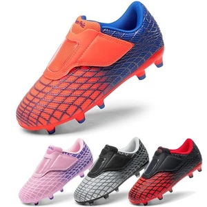 Boys Girls Soccer Cleats Firm Ground Kids Youth Athletic Outdoor Football Shoes - Picture 1 of 30