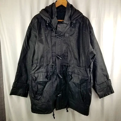 Abrigo parka negro chaqueta con capucha para hombre Wilsons talla S (funciona más grande) Foto 1 de 4