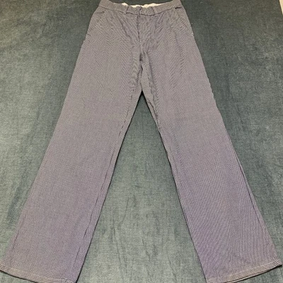 Pantalones de Chef Alsico Para Hombre 38 Azul Blanco Pata de Gallo Bolsillos Corte Pierna Recta Foto 1 de 4