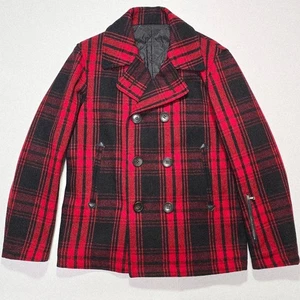 SOPH Peacoat SOPHNET Red & Black Plaid M Thinsulate Insulation - Picture 1 of 12
