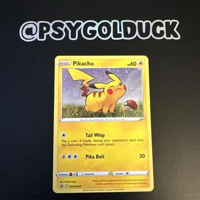 Pokemon TCG Pikachu SWSH039 Sword & Shield Promo Card Cosmo Holo - Image 1 of 2