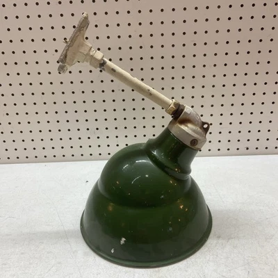 Vintage Benjamin porcelain enamel gas station outdoor light - Image 1 of 4