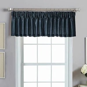 Peri Spellbound Pinch Pleat Back Tab Valance in Indigo 26" W x 18" L - Picture 1 of 1