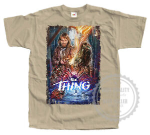 The Thing v13 T SHIRT Horror Movie Poster colors olive All Sizes S to 5XL 