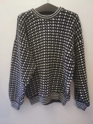 Devold Norway Men's Chunky Knit Wool Blue White Sweater Pullover Size 2XL - Bild 1 von 4