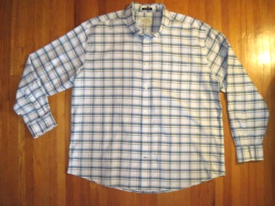 St. John's Bay Easy Care Blue/Yellow Check Long Sleeve Oxford Shirt 2XL New - Image 1 of 4