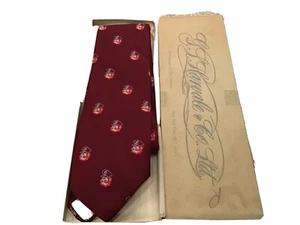 Vintage ~ G.S. Harvale Tie ~ New York ~ Maroon ~ Captain ~ Original Box - Picture 1 of 5