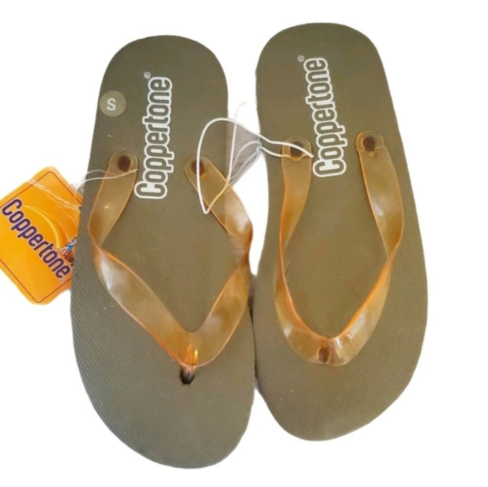 #436 Coppertone Foam Flip Flops, Boys, Olive Green, Size Small (11/12) - Image 1 of 1