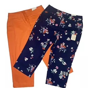 Pantalones Capris St Johns Bay para mujer talla 6 secretamente delgados tiro medio conjunto de 2 nuevos con etiquetas - Imagen 1 de 15