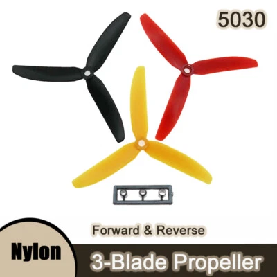 Paar 5030 3-Blatt Vorwärts& Rückwärts propeller kleiner Quadcopter RC Modell DIY - Bild 1 von 4