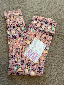 LuLaRoe kids S/M Multi Flowers floral print New leggings 2-8 NWT Small Medium - Picture 1 of 2