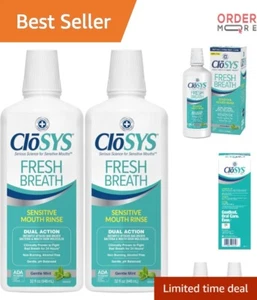 Sensitive Mouthwash 32oz 2 Count Gentle Mint Alcohol Free Dye Free pH Balanced - Picture 1 of 10