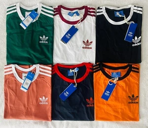 MEN'S ADIDAS TEE ORIGINALS SHORT SLEEVE CREW NECK THREE STRIPE T-SHIRT L, 2XL - Picture 1 of 63