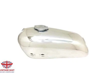 Подходит для Yamaha RD350 RD 350 бак из хромированной стали + отверстия для значков 1973-1975 - Изображение 1 из 4