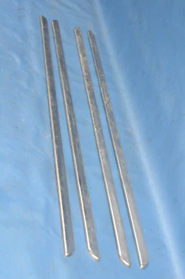 Juego de molduras de lanza lateral capó de acero inoxidable para camioneta Ford 1948-1950 Foto 1 de 4