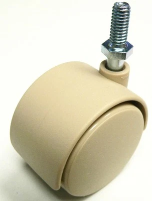 Oajen 2" chair caster wheel 5/16" - 18 x 1", tan, pack of 4