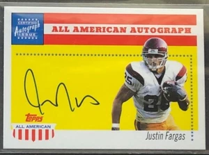 JUSTIN FARGAS 2003 Topps All American Auto #AA-JF ROOKIE RC USC TROJANS RAIDERS - Picture 1 of 2