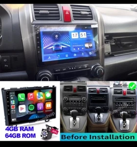For Honda CRV 2007-2011 Apple Carplay Android 13 Car Stereo Radio GPS WiFi + Cam - Picture 1 of 13