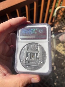 2022 PALAU - MNAJDRA TEMPLE - Equinox and Solstice 2 Oz Silver Coin $10 NGC MS70 - Picture 1 of 6