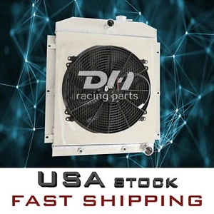 3-Row Radiator Shroud 16''Fan For 1947-1954 53Chevy Truck 3100 3600 3800 L6 3.8L - Picture 1 of 10