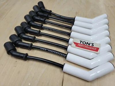 Ton's Ceramic LS GM Gen 4 LS3 LS4 LS7 8mm spark plug wires Chevy GMC Black - Image 1 of 2