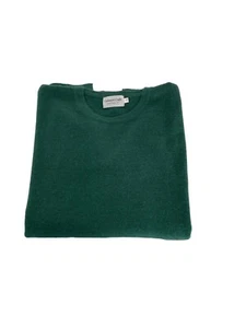 100% Damas Saltador Cachemira Cuello Redondo Bosque Verde Cachemira Hecho a Mano - Imagen 1 de 4